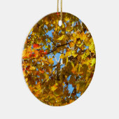 Décoration En Céramique Feuilles d'érable jaune et ciel bleu (Droite)