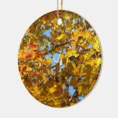 Décoration En Céramique Feuilles d'érable jaune et ciel bleu (Gauche)