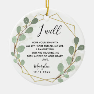 Décoration En Céramique Feuilles géométriques verdure Mère de la chambre