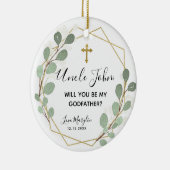 Décoration En Céramique Feuilles géométriques verdure Vous serez Godmère (Droite)