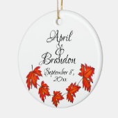 Décoration En Céramique Feuilles rouges, feuilles d'érable, couleurs d'aut (Gauche)