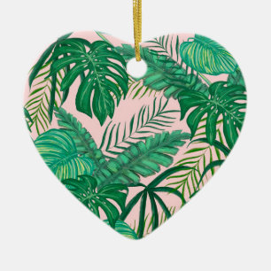 Décoration En Céramique Feuilles tropicaux