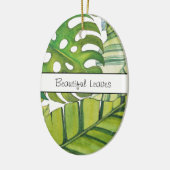 Décoration En Céramique Feuilles Tropicaux En Aquarelle (Gauche)