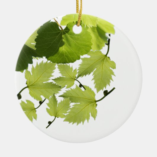 Décoration En Céramique Feuilles verts de vigne (Devant)