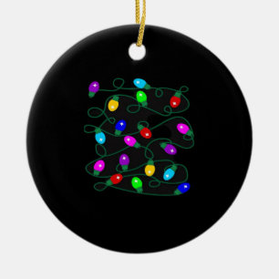 Décoration En Céramique Feux de Noël - Faisons des lumières - Joyeux et Br