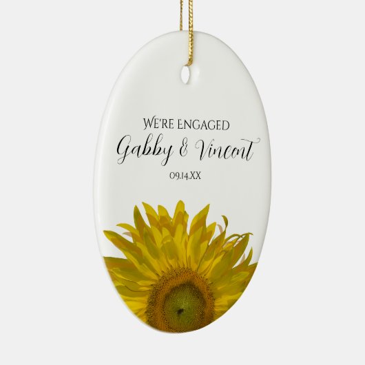 Décoration En Céramique Fiançailles de tournesol jaune (Droite)