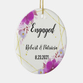 Décoration En Céramique Fiançailles Keepsaké 2023 Premier Noël engagé (Droite)