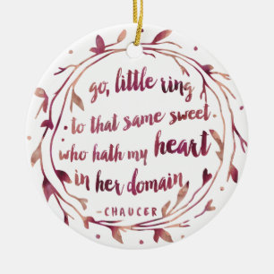 Décoration En Céramique Fiançailles personnalisé   Aquarelle