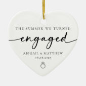 Décoration En Céramique Fiançailles Photo Keepsaké (Devant)