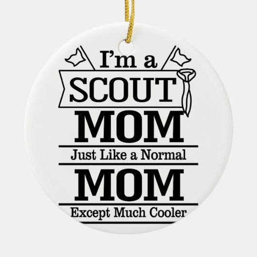 Décoration En Céramique Fier Cool Scout Maman Photo (Devant)