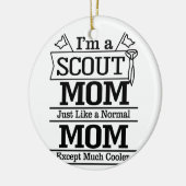 Décoration En Céramique Fier Cool Scout Maman Photo (Gauche)