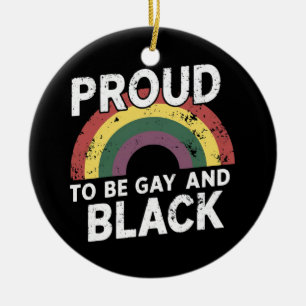 Décoration En Céramique Fier d'être gay et mois de la fierté noire 2025