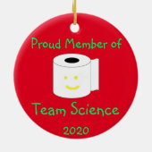 Décoration En Céramique Fier membre de l'équipe scientifique (Dos)