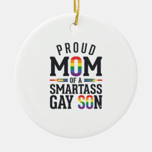 Décoration En Céramique Fière maman d'un fils gay effronté Vintage T-shirt
