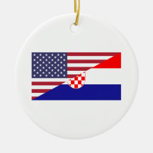 Fierté américaine croate Drapeau croate américain