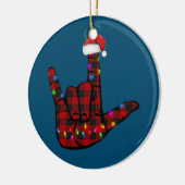 Décoration En Céramique Fierté ASL Joyeux Noël Langue des signes Langue Ro (Gauche)