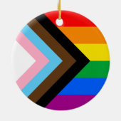 Décoration En Céramique Fierté de progrès LGBTQ+ (Dos)
