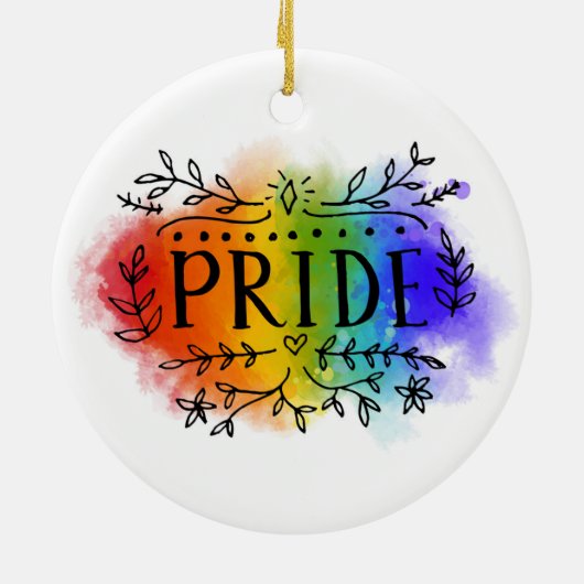 Décoration En Céramique Fierté en aquarelle (Dos)