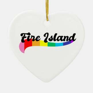 Décoration En Céramique Fierté gay de Fire Island plage queer LGBTQ vacanc