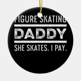 Décoration En Céramique Figure Patinage Daddy Équipe de patinage sur glace
