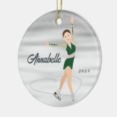 Décoration En Céramique Figure Skater Burnette en vert (Gauche)