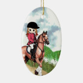 Décoration En Céramique Fille anglaise d'équitation (Droite)
