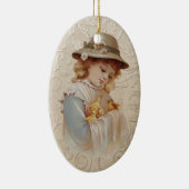 Décoration En Céramique Fille avec des petits canards (Droite)