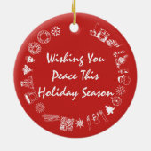 Décoration En Céramique Fille avec nouveau chiot pour Noël (Dos)