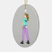 Décoration En Céramique fille avec une queue de lapin (Gauche)