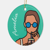 Décoration En Céramique Fille bubble thé ado moderne (Gauche)