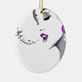 Décoration En Céramique Fille chante (Droite)