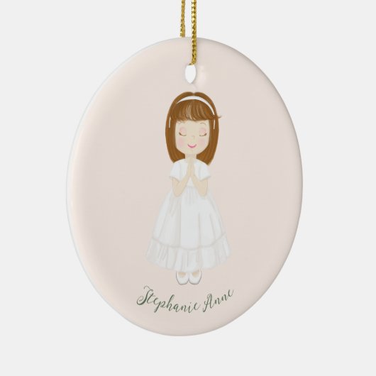 Décoration En Céramique Fille Communion priant (Droite)