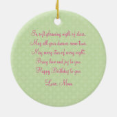 Décoration En Céramique Fille d'anniversaire à la table cadeau (Dos)