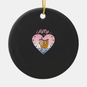 Décoration En Céramique Fille de 50 ans Anniversaire Mignonne Paresseux 50