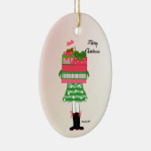 Décoration En Céramique Fille de Noël Chargée avec des paquets (Droite)