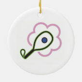 Décoration En Céramique Fille de racquetball (Dos)