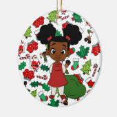 Décoration En Céramique Fille de vacances Ponytail Noël (Gauche)