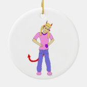 Décoration En Céramique fille diable (Dos)