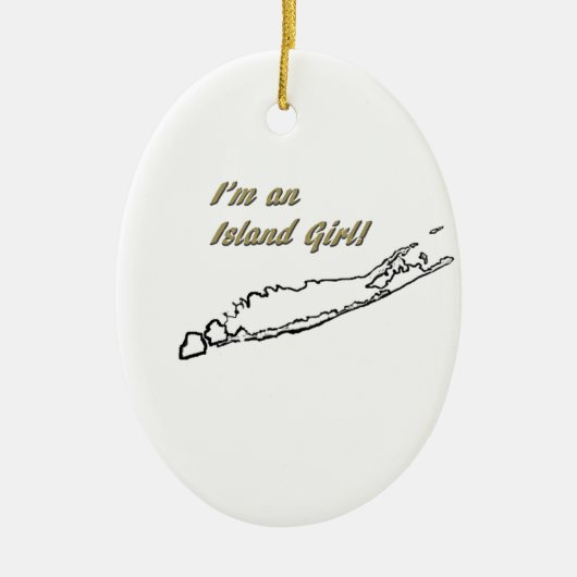 Décoration En Céramique Fille d'île (Long Island) (Devant)