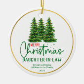 Décoration En Céramique Fille en droit Noël au coeur (Devant)