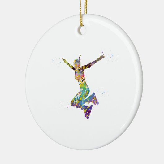 Décoration En Céramique Fille en patins à roulettes (Gauche)