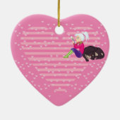 Décoration En Céramique Fille Être amoureuse (Dos)