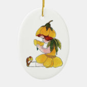 Décoration En Céramique Fille mignonne drôle d'enfant de fleur de (Devant)