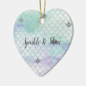 Décoration En Céramique Fille Monnaie mauve Parties scintillant argent (Gauche)