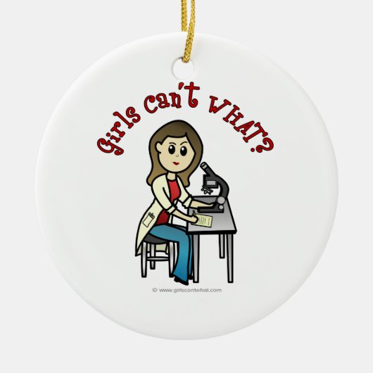 Décoration En Céramique Fille scientifique légère (Devant)