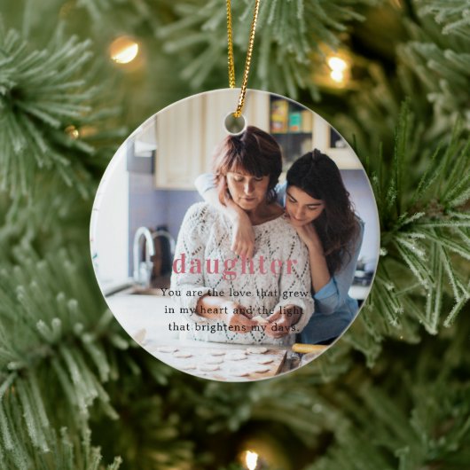 Décoration En Céramique Fille | Sentiments photo Keepsaké Noël (Arbre)