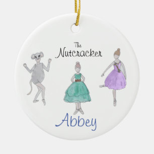 Décoration En Céramique Fille / Souris / Fleur de Nutcracker Personnalisée