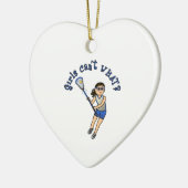 Décoration En Céramique Filles Lacrosse Bleu (Gauche)