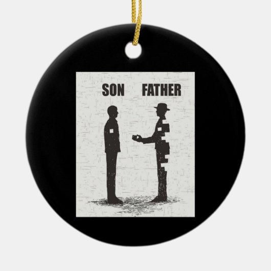 Décoration En Céramique Fils Et Père (Devant)