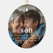 Décoration En Céramique Fils | Sentiments photo Keepsaké Noël (Gauche)